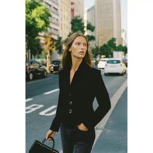 [정품] 자라 가방 데일리 출근 숄더백 ZARA 텍스처 미니 핸드백 - 블랙