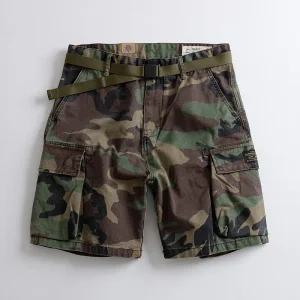 밀리터리카고반바지 미국 복고풍 데저트 립스탑 우드랜드 위장 작업복 전술