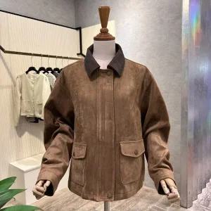 [대구백화점] [ab.f.z]배색 카라 페이크 세무 재킷(AOZ4ZL02J)