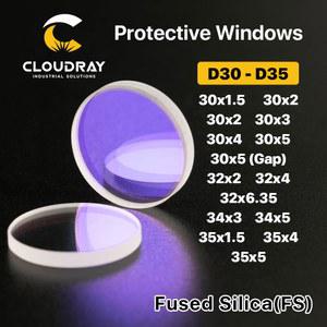 Cloudray 레이저 보호 Windows D30 D35 시리즈 섬유 레이저용 석영 융합 실리카 Raytools WSX용 1064nm Precitec