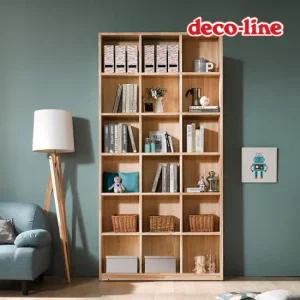 데코라인 코넬 에코 24T 원목 책장 6단 120cm DDR037C (착불)