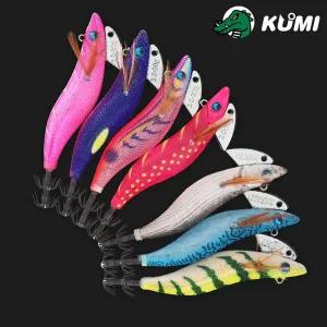 [머털낚시]쿠미 이카레인저 팁런에기 3호 스킨커버 타입 무늬오징어 무늬에기 선상 에깅 루어 30g