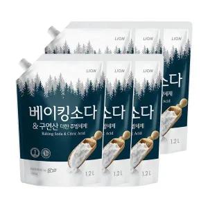 [참그린]베이킹소다&구연산 주방세제 1.2L x 6개