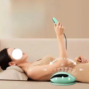 허리 안마 기계 요추 근육 통증 긴장 완화 스트레칭 척추안마기(플러그인모델)-블랙