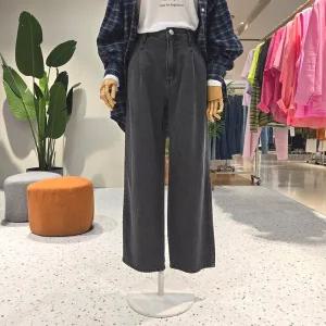 [대구백화점] [에잇컨셉]핀턱 와이드 뒷밴딩 데님팬츠(C24I7FDN010)