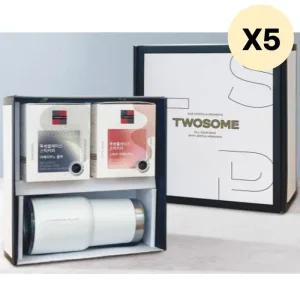 투썸플레이스 스틱커피  텀블러 화이트 선물 세트 X5