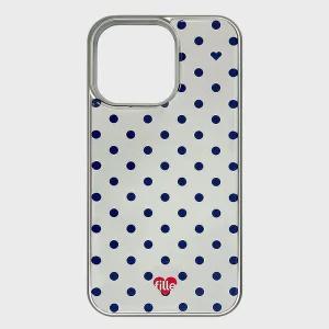 피으 [실버/블랙] 에폭시 Polka Dot iPhone Case - Vintage Dress 234538