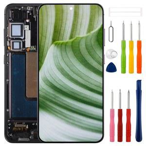 [프레임 포함][지문 기능 지원] 갤럭시 S24 플러스 S24+ SM-S926u S926a S926w 터치스크린 디지타이저 어셈블리 교체 및 업그레이드된 수리 도구 키트-미국 버전 지원