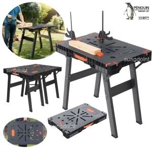 DELUXE 퀵셋 접이식 작업대 8657 (860x570x800) 휴대용 목공 작업테이블