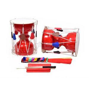 미니장구 소형 타악기 전통악기 25cm+구성품 국악 장식용 직경 체험 20cm/길이 3-6세