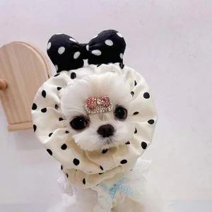 긴털 반려동물 머리밴드 강아지 헤어밴드 머리띠 모자