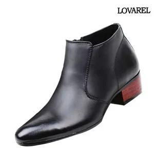 천연가죽 안쪽지퍼 남성앵클부츠 키높이 정장부츠 정장화