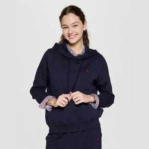 [롯데백화점]헤지스레이디스 코튼 블렌드 기모 후드티셔츠 HSTS5D900