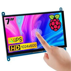 호숀드 7인치 IPS LCD 터치스크린 디스플레이 패널 1024 600 라즈베리 파이5/파이4/파이3/제로 W, BB 블랙, 윈도우 10 8 7용 정전식 화면 HDMI 모니터