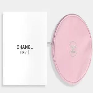 샤넬 뷰티 핑크 원형 파우치/샤넬 뷰티 쇼핑백 포장
