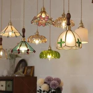 스테인글라스조명 북유럽 무드등 거실 카페 샹들리에 작은