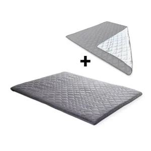 럭스나인 라텍스 토퍼 8cm + 핫앤쿨 패드 그레이 퀸