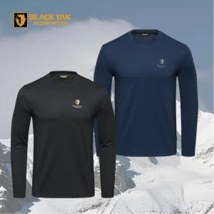 블랙야크 S-와플기모라운드티셔츠 겨울 동계 기능성 티셔츠 기모 긴팔 운동 등산복 회사복 근무복 단체복여름 기능성 반팔 냉감 등산복 회사복 근무복 단체복