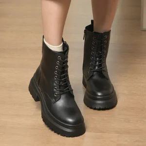 [금강제화]FAIR LADY 여성 소가죽 워커부츠 RICBOC3852WFAIK1