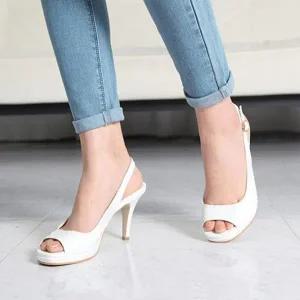 여성화 통굽구두 베이직 하이힐 슬링백구두 구두샌들-WFH282P