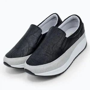 여자 키높이 통굽 이중쿠션 슬립온 데일리 단화-WFH3G0B