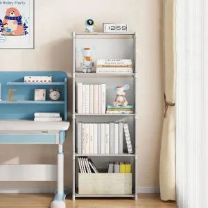 (3칸 4칸 5칸) 조립식 간이 책장/3단/5단/아동/책꽂이/4단/슬라이딩/코너/슬림/조립/사무용/폭좁은/거실