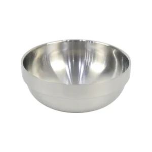 (중형 18cm) 동복 사틴 이중 탕기/그릇/면기/우동/화채/스텐/냉면/국수/대접/우동기/국그릇/업소용/진공