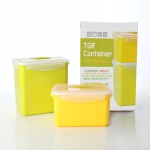 TGR 국내생산 비스프리 밀폐용기 보관통 김치통 4.6L+2.5L 세트