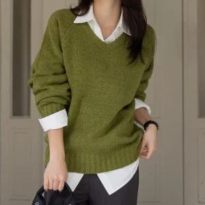 [시크폭스] 키헤라 루즈핏 브이넥 니트_53KN959