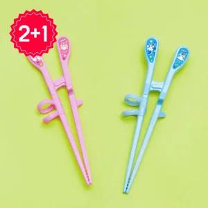 [3개 구성] 에디슨 어린이 5세 2단계 젓가락질 연습용 교정 젓가락 폴리 엠버 