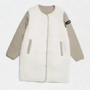 내셔널지오그래픽 여성 웨이젤라 리버시블 롱기장 플리스 집업 N224WFJ130 342439