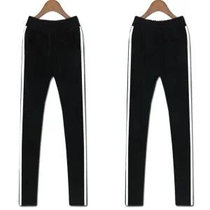 여성 기모 허리밴딩 옆한줄 트레이닝팬츠 츄리닝바지