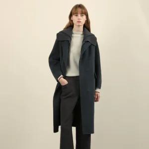 올리비아로렌 HC03 니트 라이너 롱기장 핸드메이드코트  VOC EA4W A411