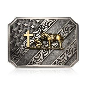 남성용 비비오텐 웨스턴 카우보이 벨트 버클, 롱혼불 텍사스 경마 기도 로데오 버클