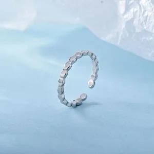 [콩심팥심]미니멀 헥사곤 반지 AC1613 심플 실버 디자인 모던