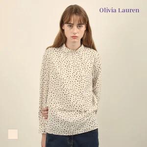[올리비아로렌] 밴드넥 레이어드 블라우스_VOCNL4W9111