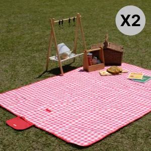 밴프 방수 돗자리 캠핑 피크닉 매트 대형 레드체크 2p BNS