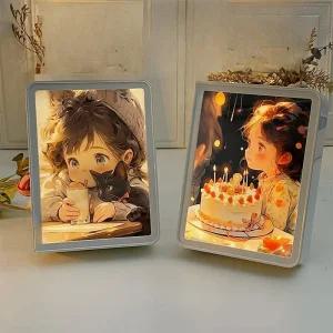 매직미러 액자 거울 무드등 포토 LED 사진