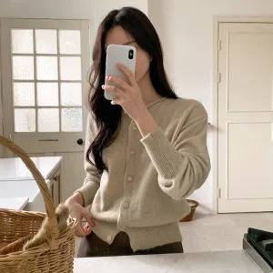 [모어렌] [MADE] 엔클리 울 라운드 가디건 [tcd0453]