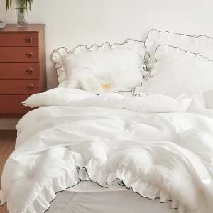 보송보송 순수한 프렌치블랑 프릴 항균 차렵이불 세트 SS/Q