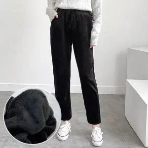 르메 융기모 코듀로이 세미 배기 팬츠 4color / 겨울 트레이닝 골덴 기모 양털 본딩