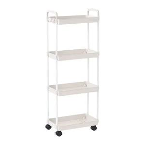 오픈형 다용도 수납 틈새정리대 플라스틱 미니트롤리 이동식트롤리 트롤리