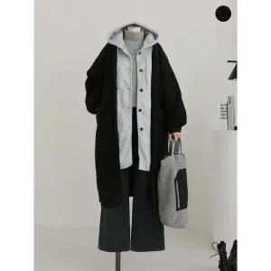 [모노시크]포르드 이중 후드 레이어드 뽀글이 롱 코트 MNCS407_P407121142