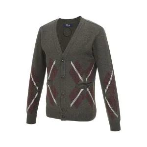 [디즈니골프]남성 아가일 패턴 브이넥 니트 가디건 스웨터 DM3MKG005_P402428301