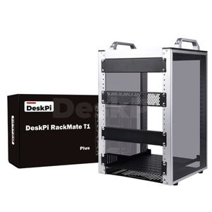 DeskPi RackMate T1Plus 랙마운트 네트워크 서버 오디오 및 비디오 장 10인치 8U 캐비닛