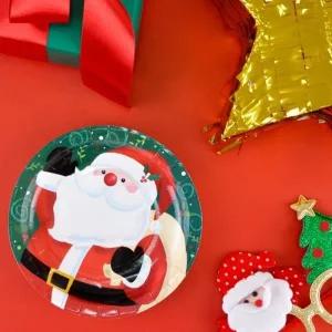 18cm크리스마스접시(산타) 장식 소품 파티 테이블용품_23142857