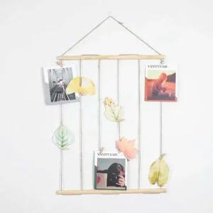 우드 포토 행거 노끈 벽에 사진 걸기 붙이기 꾸미기