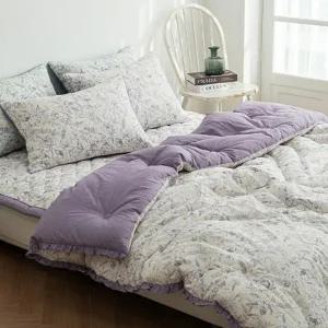 글로리 차렵이불 퀸세트 퍼플