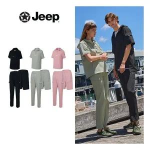 JEEP 25SS 여성 시어서커 여름셋업 3종 (반팔아노락+롱팬츠+숏팬츠)
