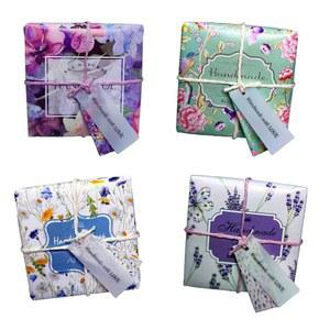 지비아 100세트 수제 비누 선물 포장 세트 큐어 라벨 (플로럴)